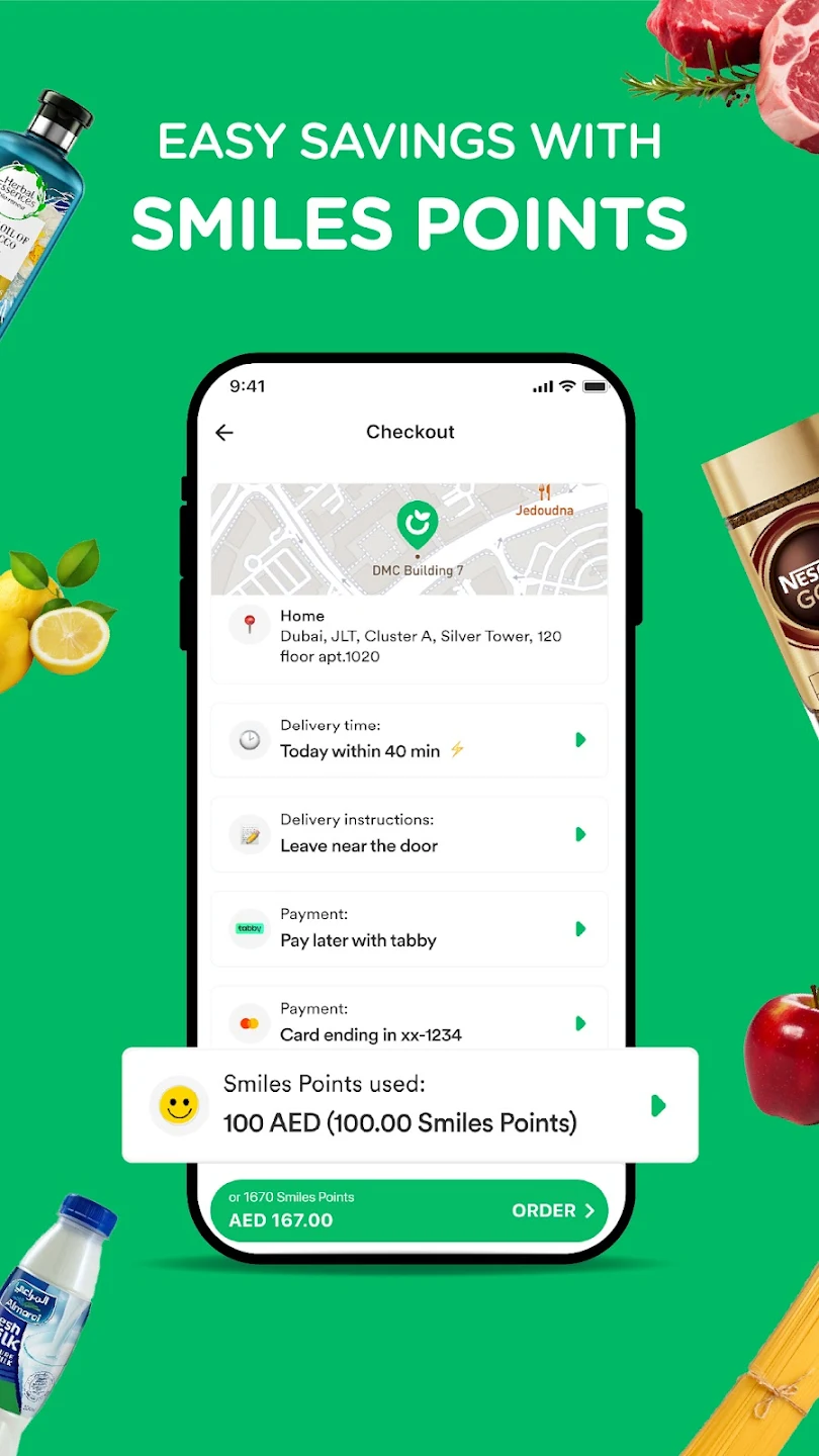 elGrocer checkout and delivery flow