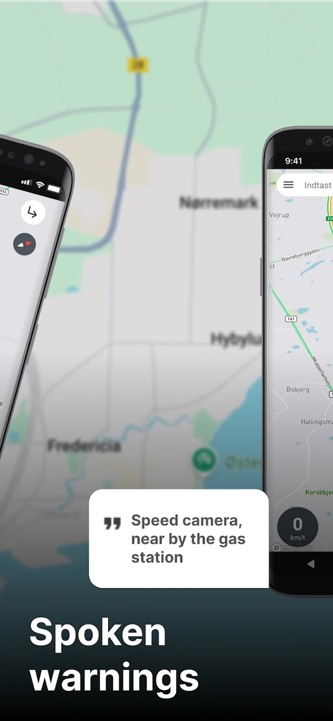Trafik Alarm map and zones